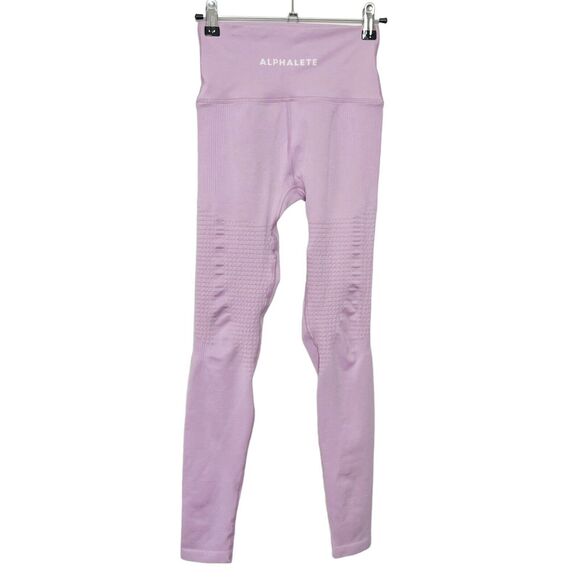Alphalete Halo Seamless Leggings Women’s Size Small Pink High Rise 7/8 - Picture 2 of 12